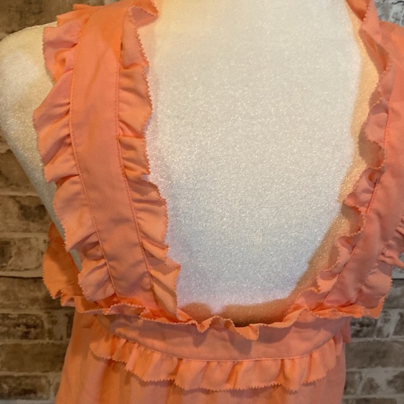 J. Crew Dress Tank. Size 4. Adorable ruffle straps. Cross-strap front. Coral. - Picture 7 of 13